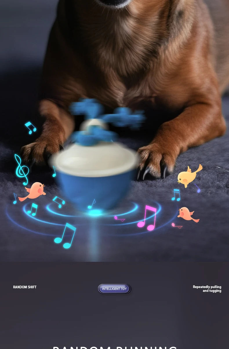 Smart Self-Rolling Electric Dog Ball with Sound Autonomous Operation Realistic Bark & Roll Chew-Resistant for Small Dog Training