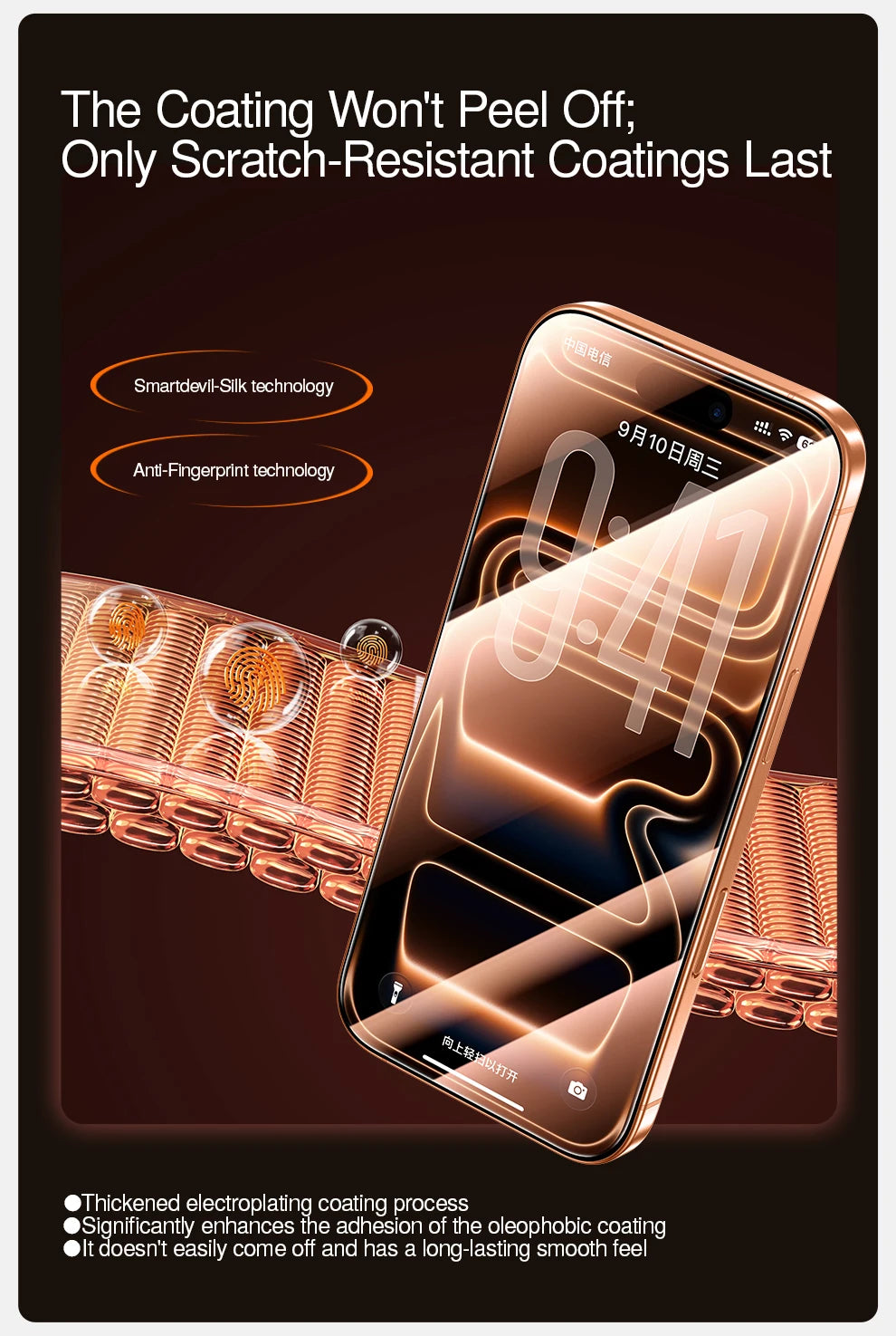 SmartDevil HD Tempered Glass Film for iPhone 18 ProMax Privacy Screen Protector for iPhone 18 17ProMax 16Pro 16 Anti-fingerprint