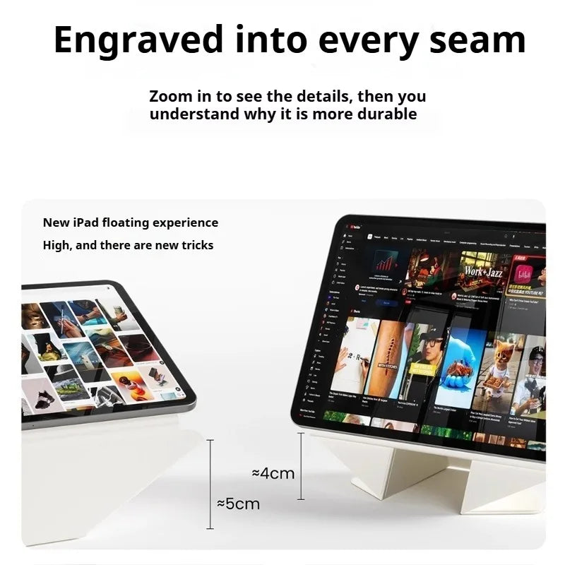ZOYU Magnetic Case for iPad Air 4/5/7/8th Gen, for iPad 10/11th /Pro 11 12.9 13 M2 M3 Mini 6/7th , 20+ Multi-Angle Origami Cover