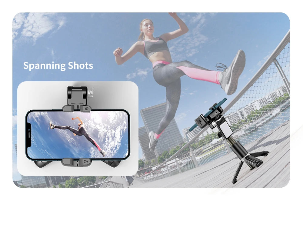 Selfie Stick Phone Gimbal Stabilizer For iPhone Android Action Camera Tripod Cellphone Mobile Cell Smartphone Handle Grip Video