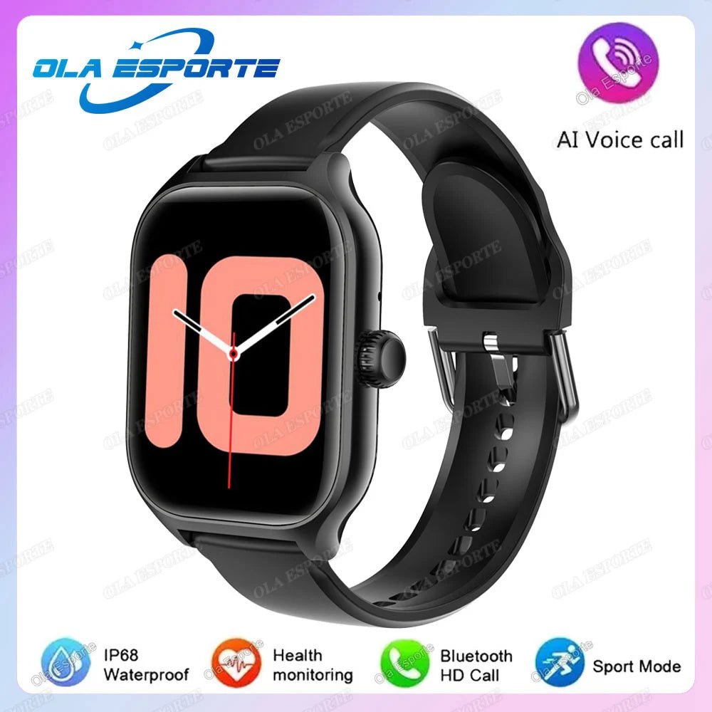 2026 New Smart Watch For Android IOS 2.01Inch Color Screen Bluetooth Call Blood Oxygen/Pressure Monitoring SmartWatch Women HT30