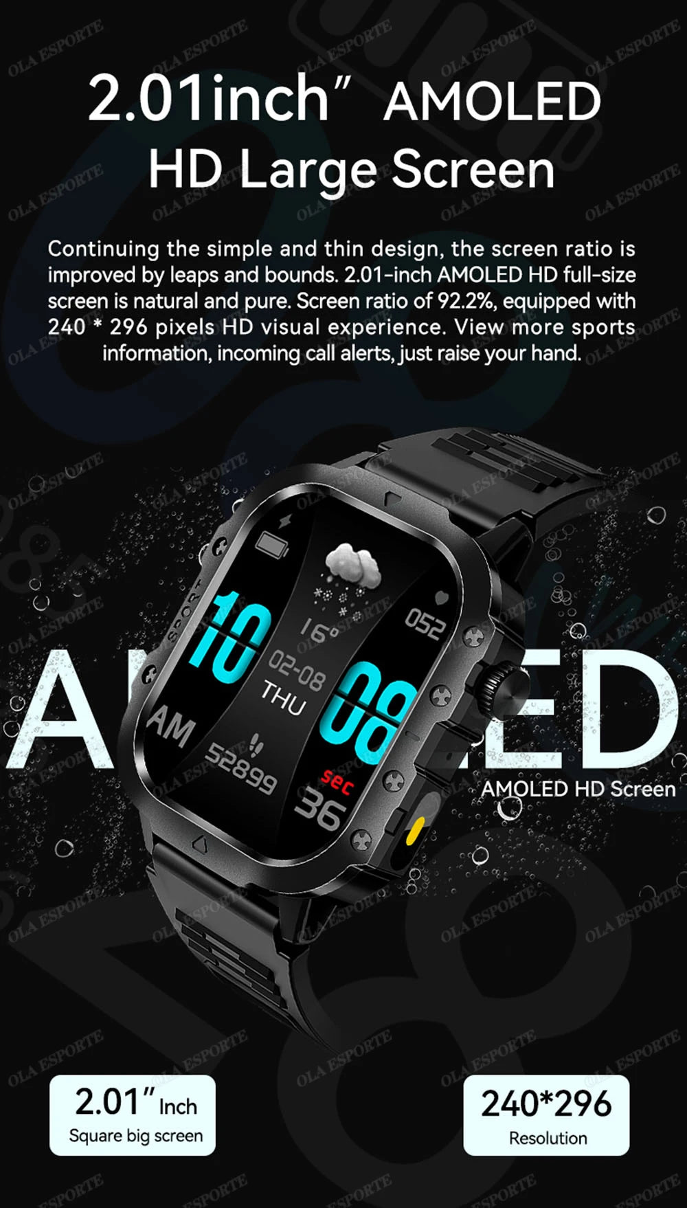 2026 New Rugged Military GPS Smart Watch Men Bluetooth Call Health Monitoring Sports 5ATM Waterproof Smartwatches Man Pk HT30