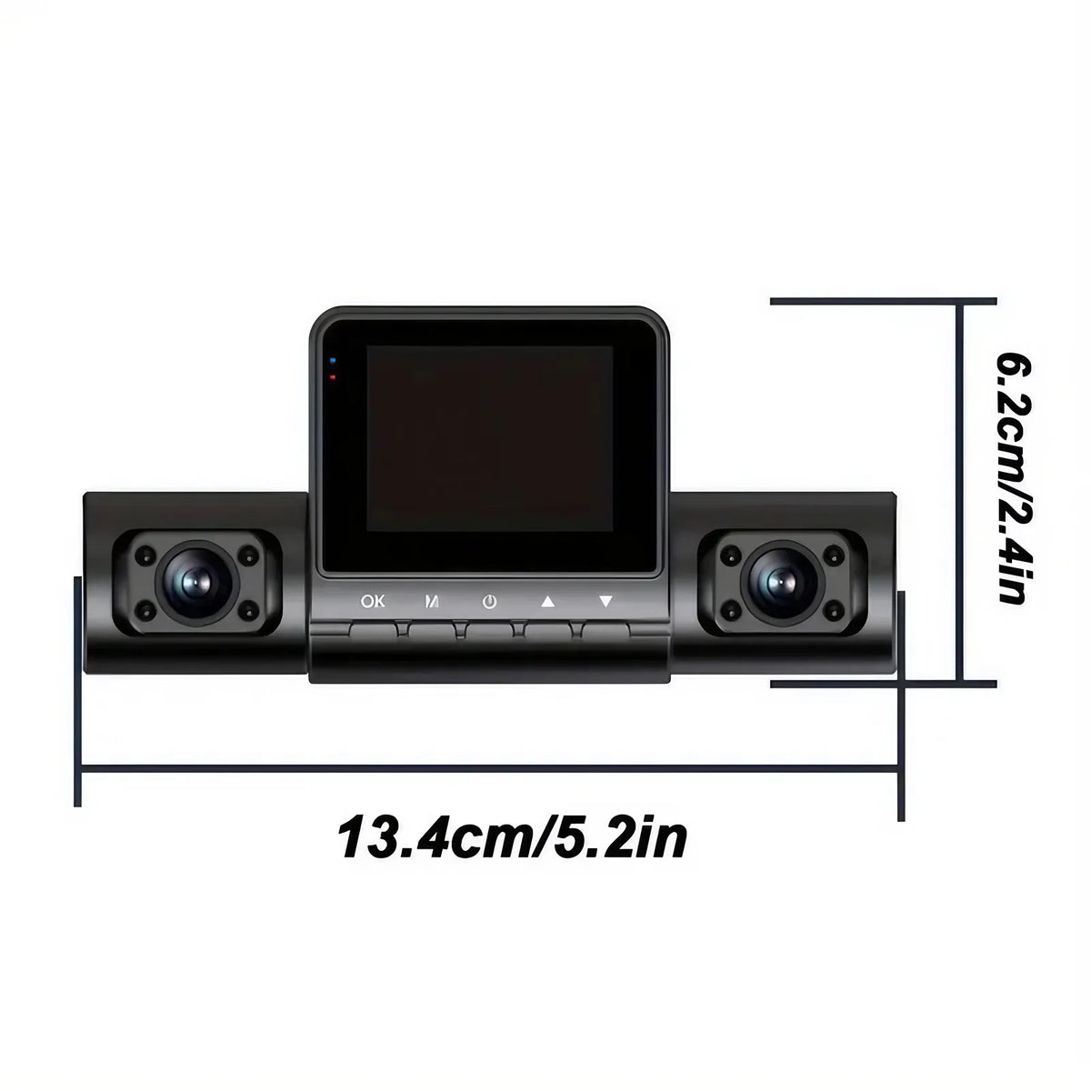 4 Lens Dash Cam 1080P Full HD 360 Degree View Car DVR 3.16 Inch IPS Screen Night Vision G Sensor Loop Recording Parking Monitor Wide Angle Laptop Connection Dashboard Camera for Complete Interior Exterior Safety Professional