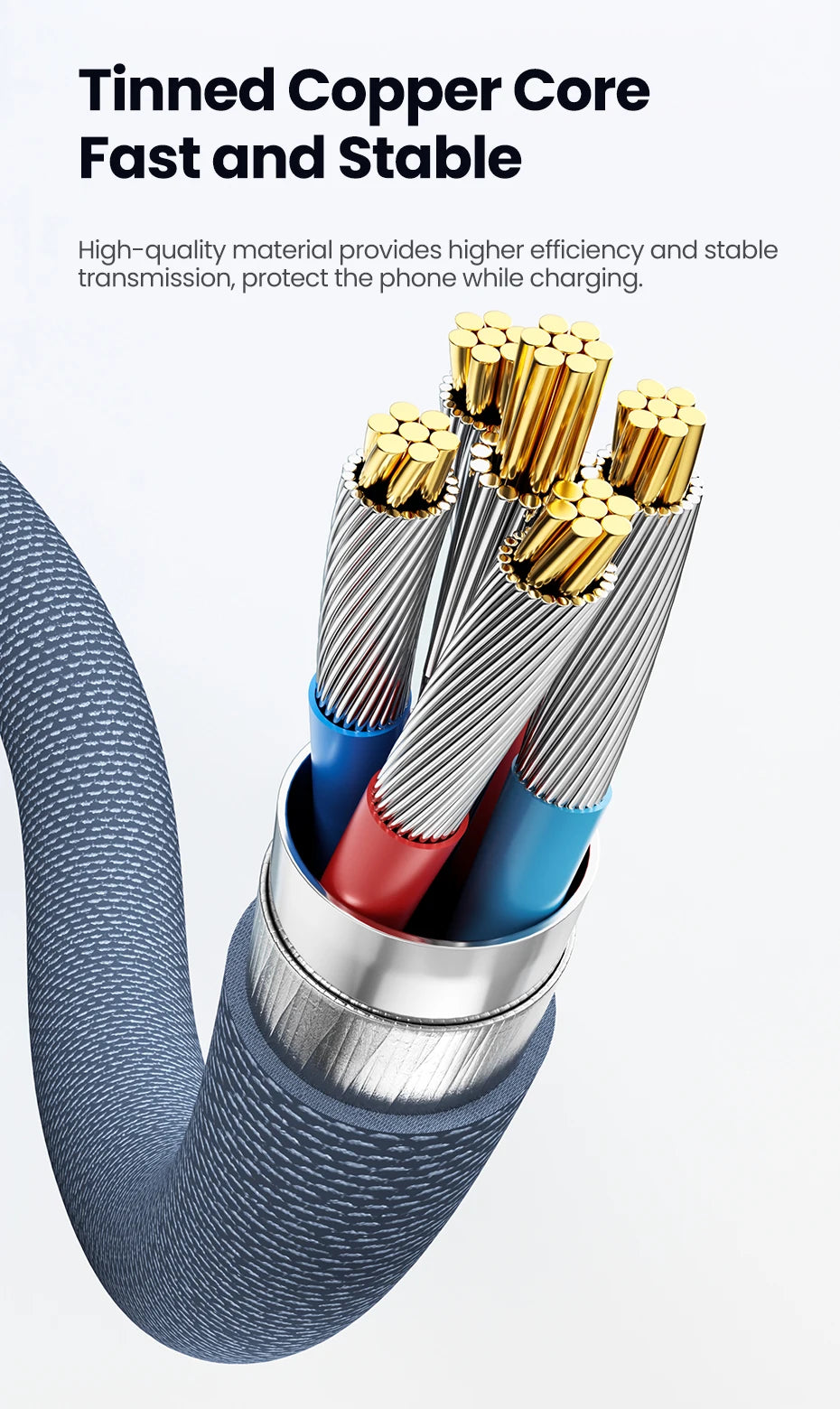 Toocki USB A to Lightning Cable 2.4A Smart Auto Power-off Fast Charging Data Wire for iPhone 14 13 12 11 Pro Max XS 8 7 SE iPad