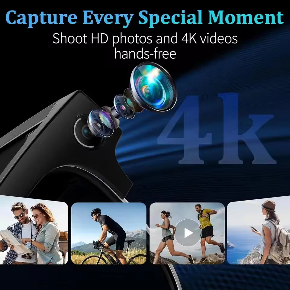 2026 New 4K HD 800W Camera Smart AI Glasses Video Photo Recognition AI Translation Chat GPT Hands-Free Calling Smart Sunglasses