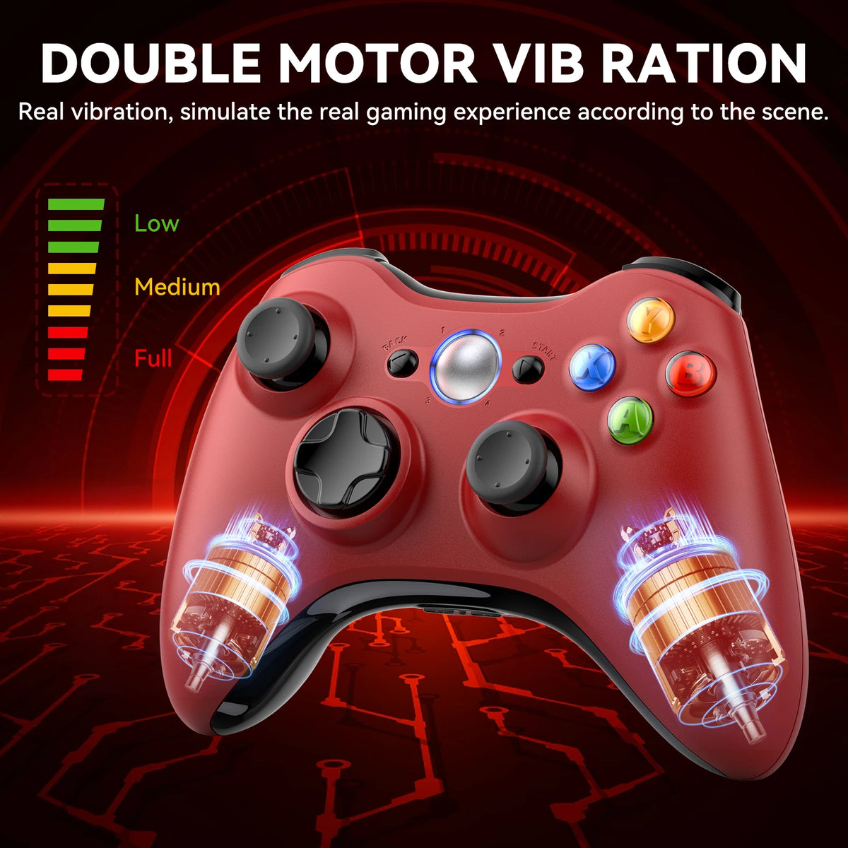 Wireless For Xbox 360 Controller Xbox 360 Slim/Elite/Winodow/PC Video Game Gamepad 6axis Joystick Dual Vibration 2.4G Gaming
