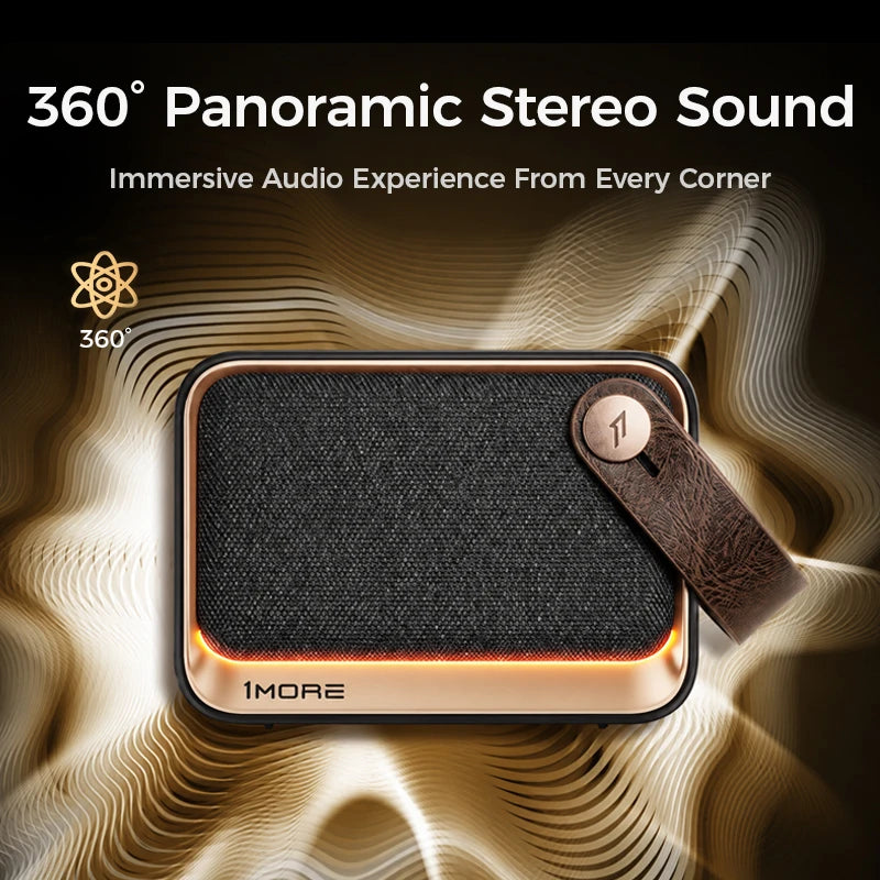 1MORE NANO Portable Bluetooth Speaker Deep Bass TWS Stereo Pairing RGB Light IP67 Outdoor Mini Sound Box 40H Playtime