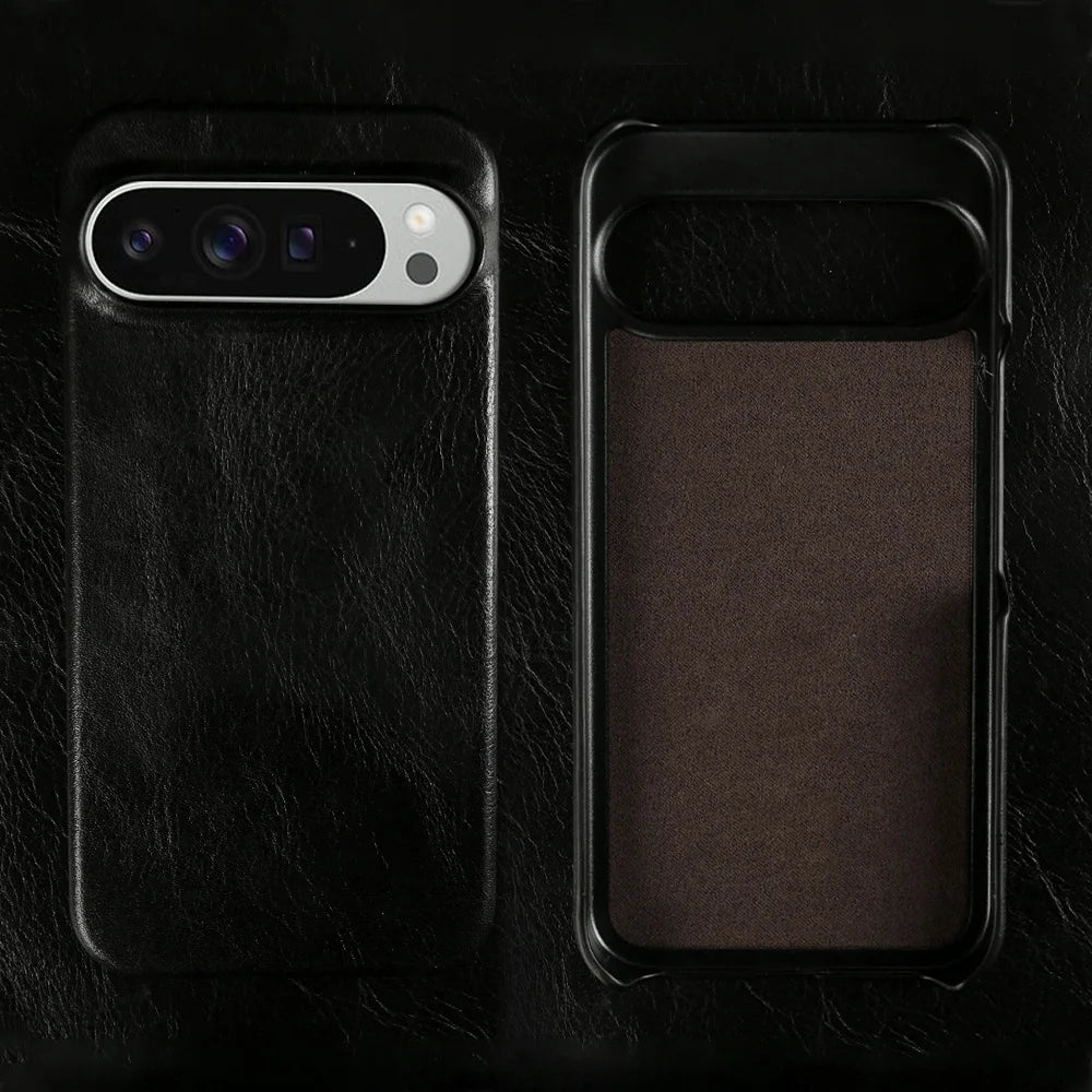 ZWW Genuine Leather Case for Google Pixel 10 Pro 9Pro 8Pro 6A 6Pro 7Pro Vintage Phone Cases Capa Back Coque Shell Carcasa