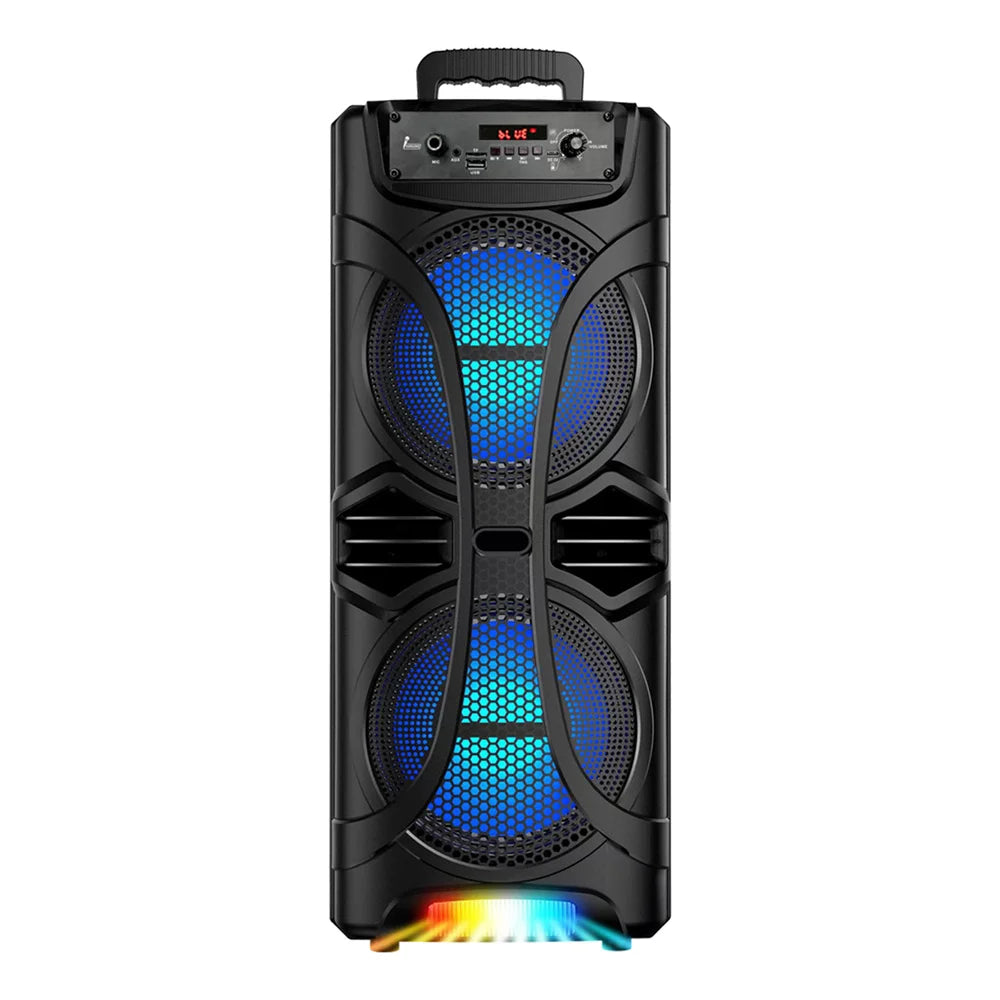 6000W Portable Party Bluetooth Speaker Sound System Rechargeable Outdoor Loud Karaoke Dual 8 " Speaker