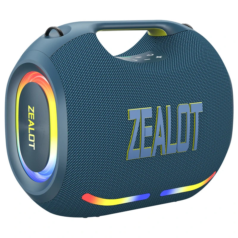 ZEALOT-ZE01 Wireless Bluetooth Speaker 120W TWS Subwoofer Bluetooth Speaker High Volume Waterproof Portable Power Bank HIFI Sound Quality Good-Looking Blue Speaker Long Battery Life