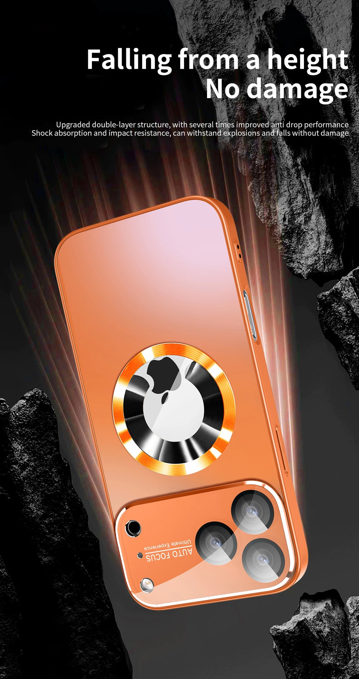 Luxury Glass Camera Lens For Magsafe Magnetic Wireless Charge Case For iPhone 18 16 17 11 12 13 14 15 Pro Max Shockproof Cover