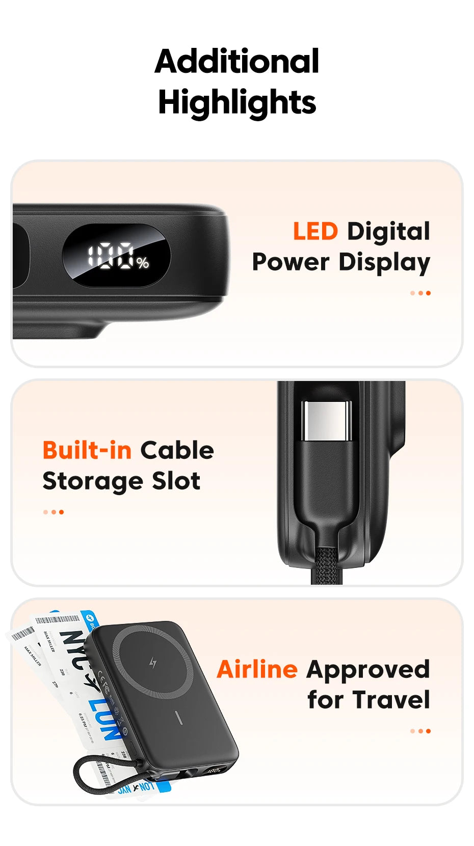 Toocki PowerBank 10000mAh Magnetic Wirelss 15W USB C PD 22.5W Fast Charge for iPhone 16 15 14 13 Portable Power Bank for Magsafe