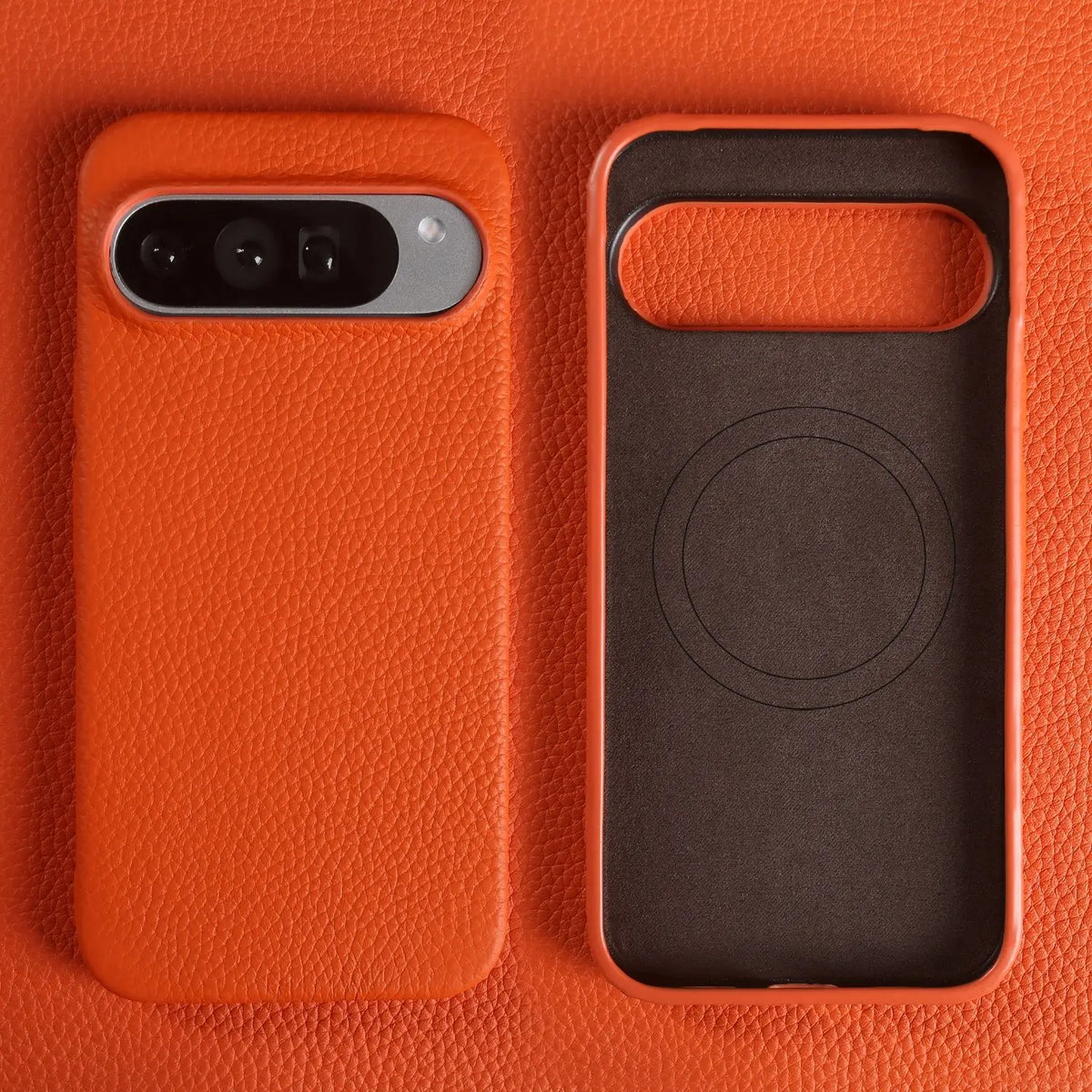 Genuine Leather Magnetic Case for Google Pixel 11 Pro Pixel 10 9 7 8 6 Full Protection Magnet for Magsafe Cases Shockproof Cover