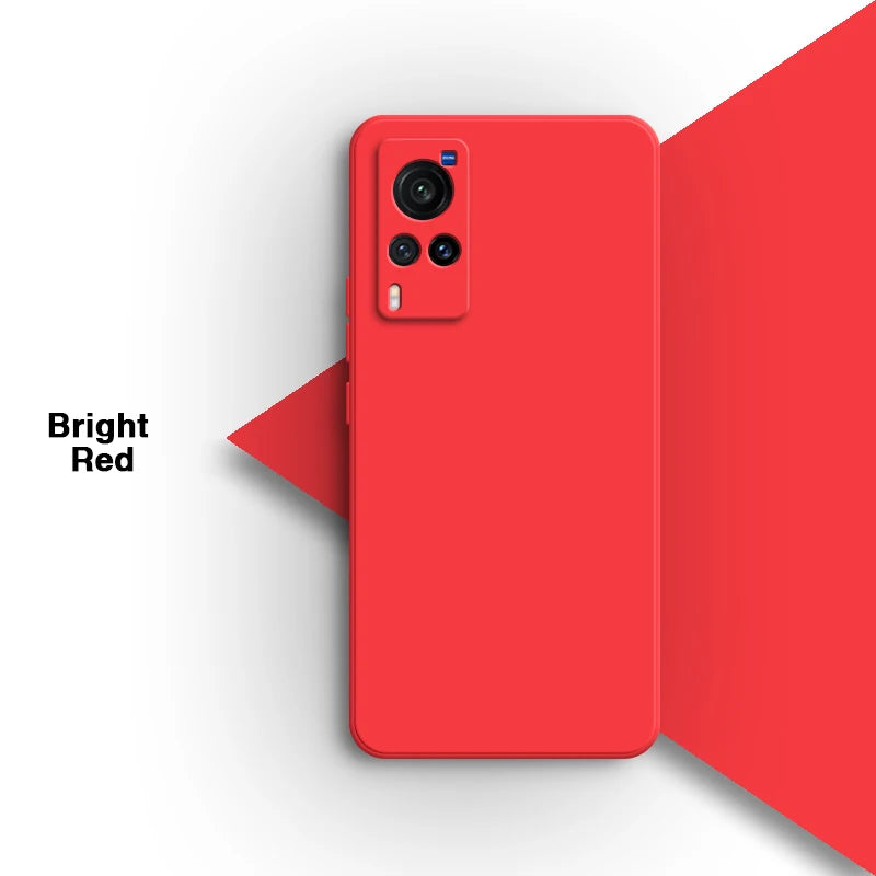 Simple Original Case Back Cover for VIVO X60 X60T Pro X60Pro Plus Pro+ X60S 5G Lens Protection Soft Square Liquid Silicone Shell