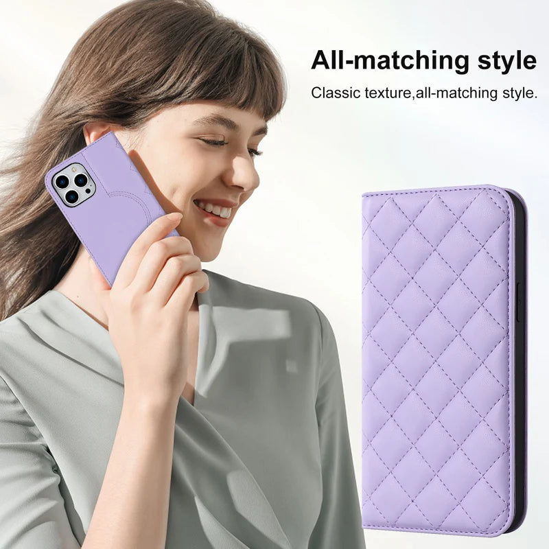 For Magsafe Wallet Leather Flip Case For iPhone 12 13 14 15 16 Pro Max mini Magnetic Wireless Charging Book Folio Cover