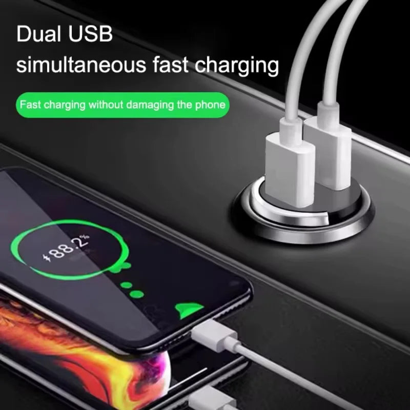 200W Mini Car Charger Fast Charging for iPhone QC3.0 Mini PD USB Type C Car Mobile Phone Charger for Xiaomi Samsung Huawei