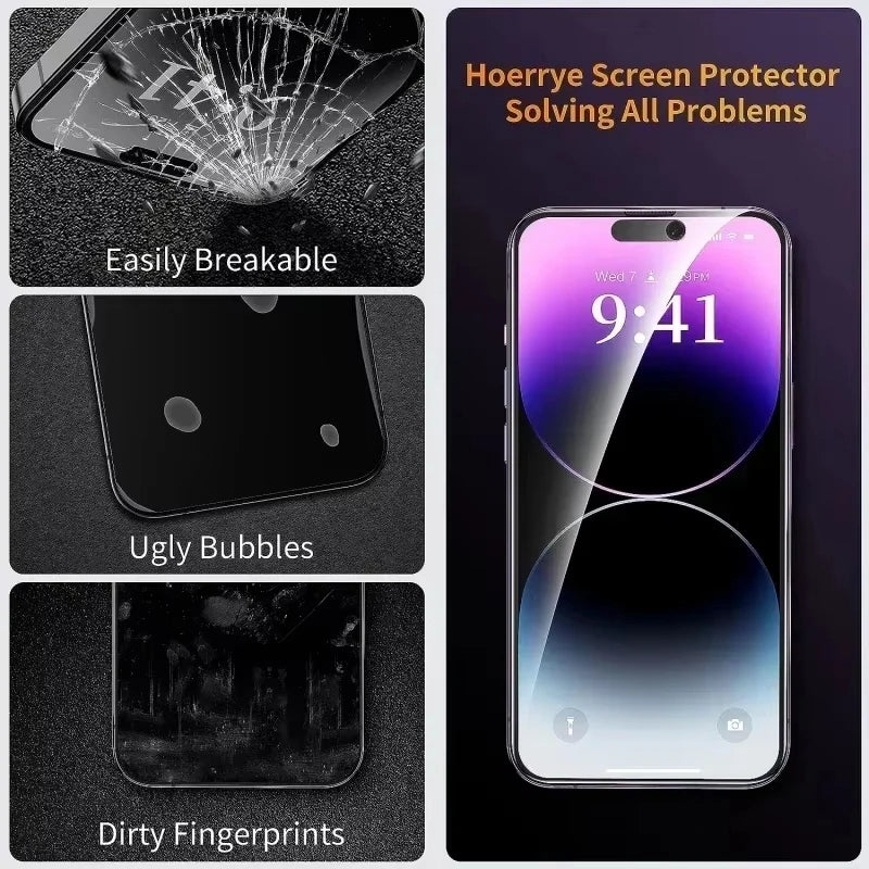 Privacy Screen Protector For iPhone 17 16 18 Pro Max 16e 11 15 13 12 Mini 14 Pro Max Air 7 8 Plus SE XR Anti-spy Tempered Glass