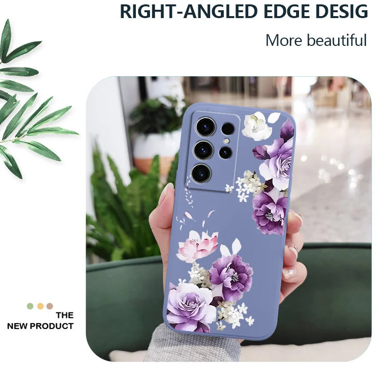 Beautiful Peony Phone Case For Samsung Galaxy S25FE S24 S23 S22 S21 S20 S10 S10E Ultra Plus FE Note 20 Ultra 10 Plus Cover
