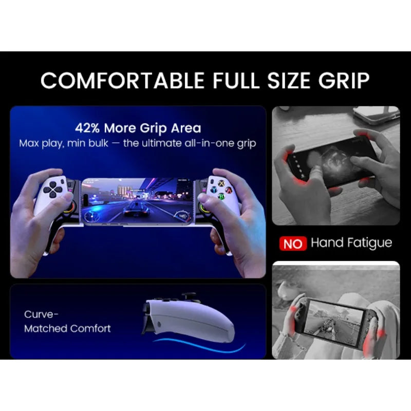 Beboncool Handy Controller for Iphone/Android/Switch 2/Switch/Oled, Mobile Controller with Rgb Light, Hall Effect Joystick