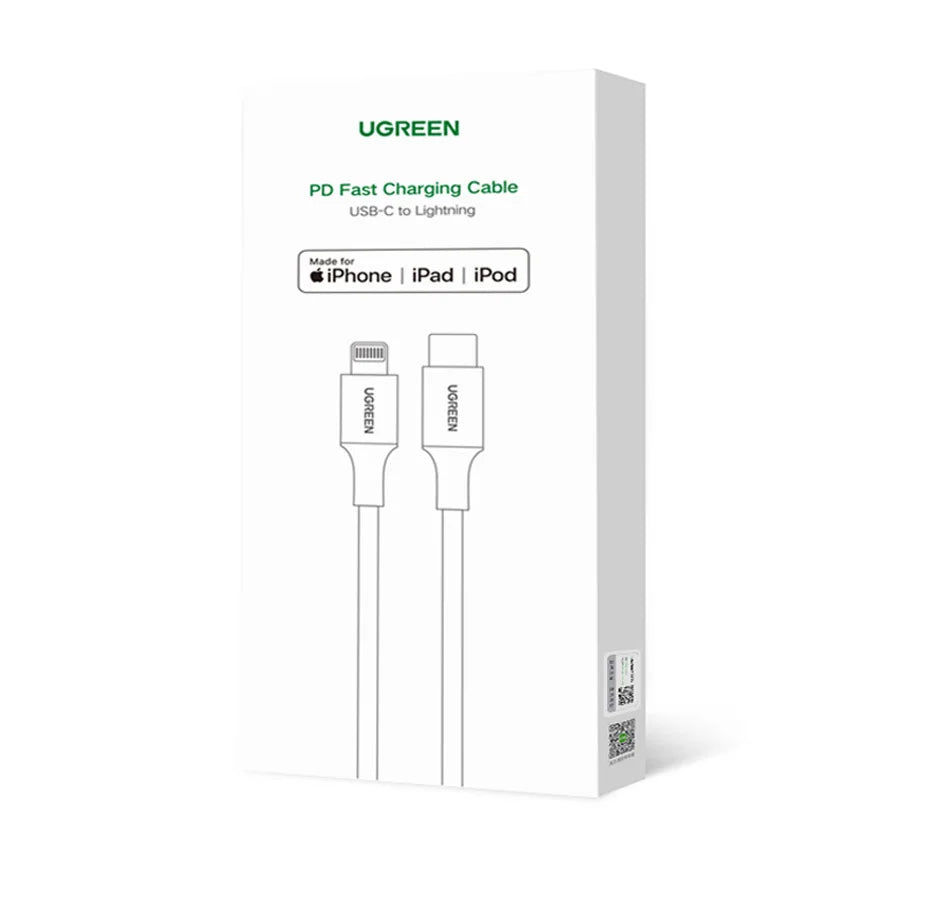 UGREEN MFi 20W PD USB C to Lightning Cable for iPhone 14 13 12 11 Fast Charging for Apple iPad Phone Charger 25cm 50cm 2m short