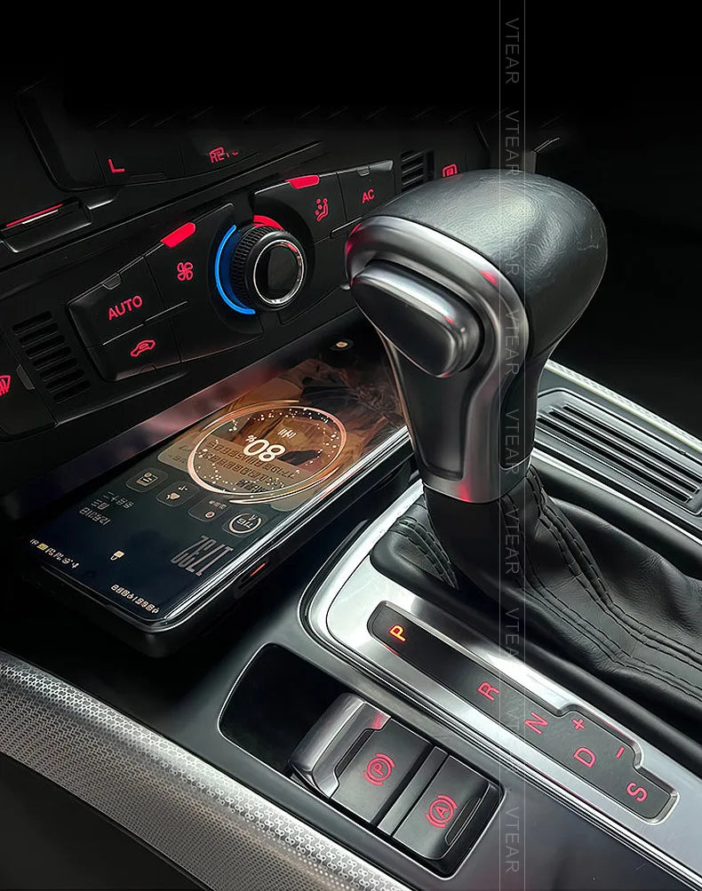 For Audi A4 B8/A5/RS4/RS5 2008-2015 Magnetic Car Wireless Charger with Expansion Cable Fast Cellphone Charging Adapter Parts