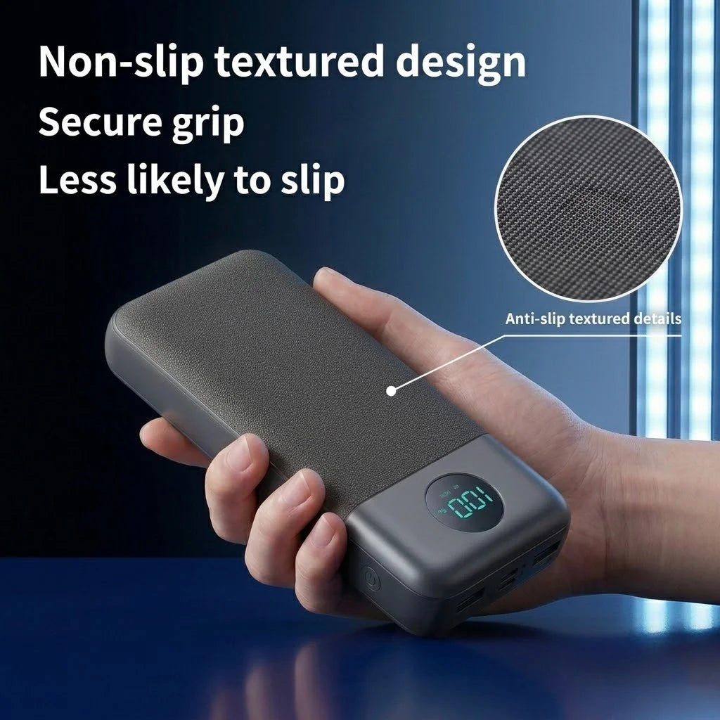 PD Charging 20000mAh Power Bank Portable Charger 3 Ports USB C External Battery Pack High Capacity Travel Backup Power For iPhone 16 15 14 13 Pro Max Plus iPad Mac Samsung Galaxy S25 S24 Ultra Pixel