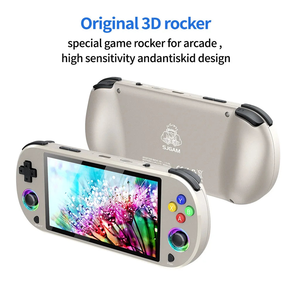 New 128GB M22 Pro Portable Pocket Retro Handheld Video Game Console 5.0 Inch IPS Screen 1920*1080 Display Support LINUX Emelec