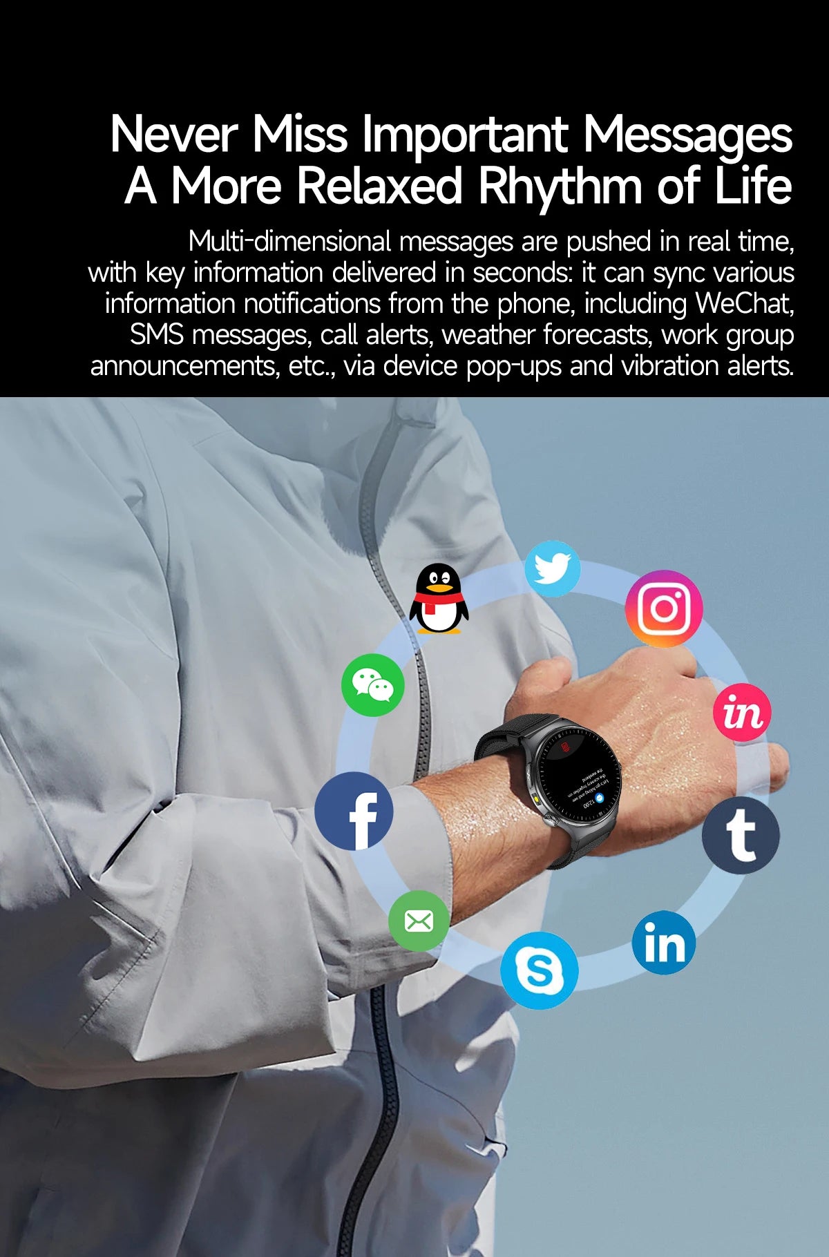 2026 New AI-Diagnosis Care Smartwatch ECG+PPG Accurate Uric Acid Blood Pressure Body Fat Five Organ Fitness Waterproof Smartwatc
