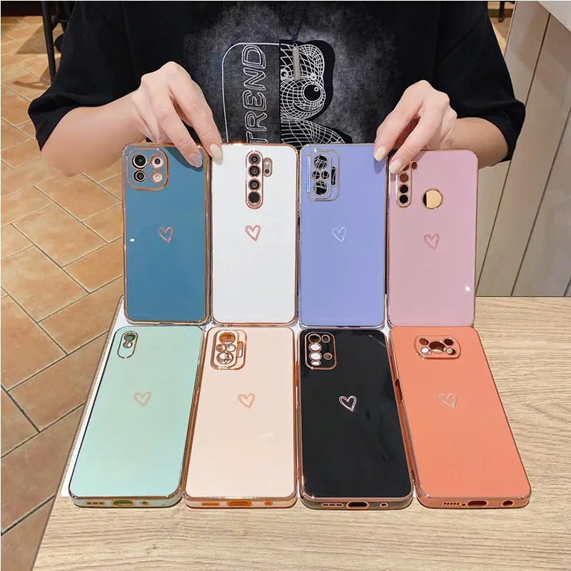 S 24 Love Heart Plating Phone Phone Case On For Samsung Galaxy S24 Plus S24 Ultra S24+ S24Plus S24Ultra 5G Luxury Back Cover