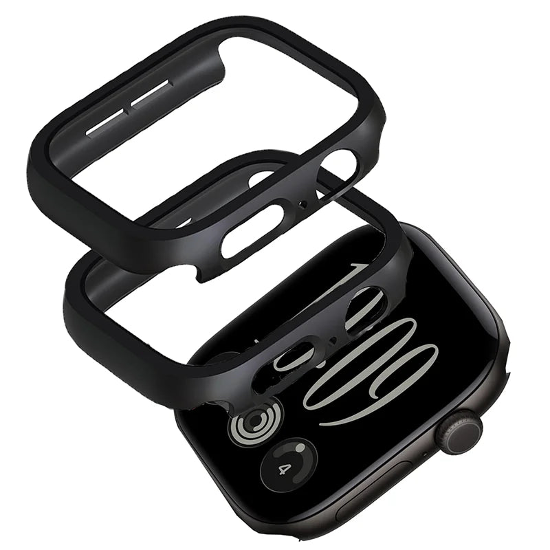 Hard Pc Bumper Case For Apple Watch case 41mm 45mm 46mm 44mm Cover No Screen Protector Accessories iWatch Series 12 11 10 8 9