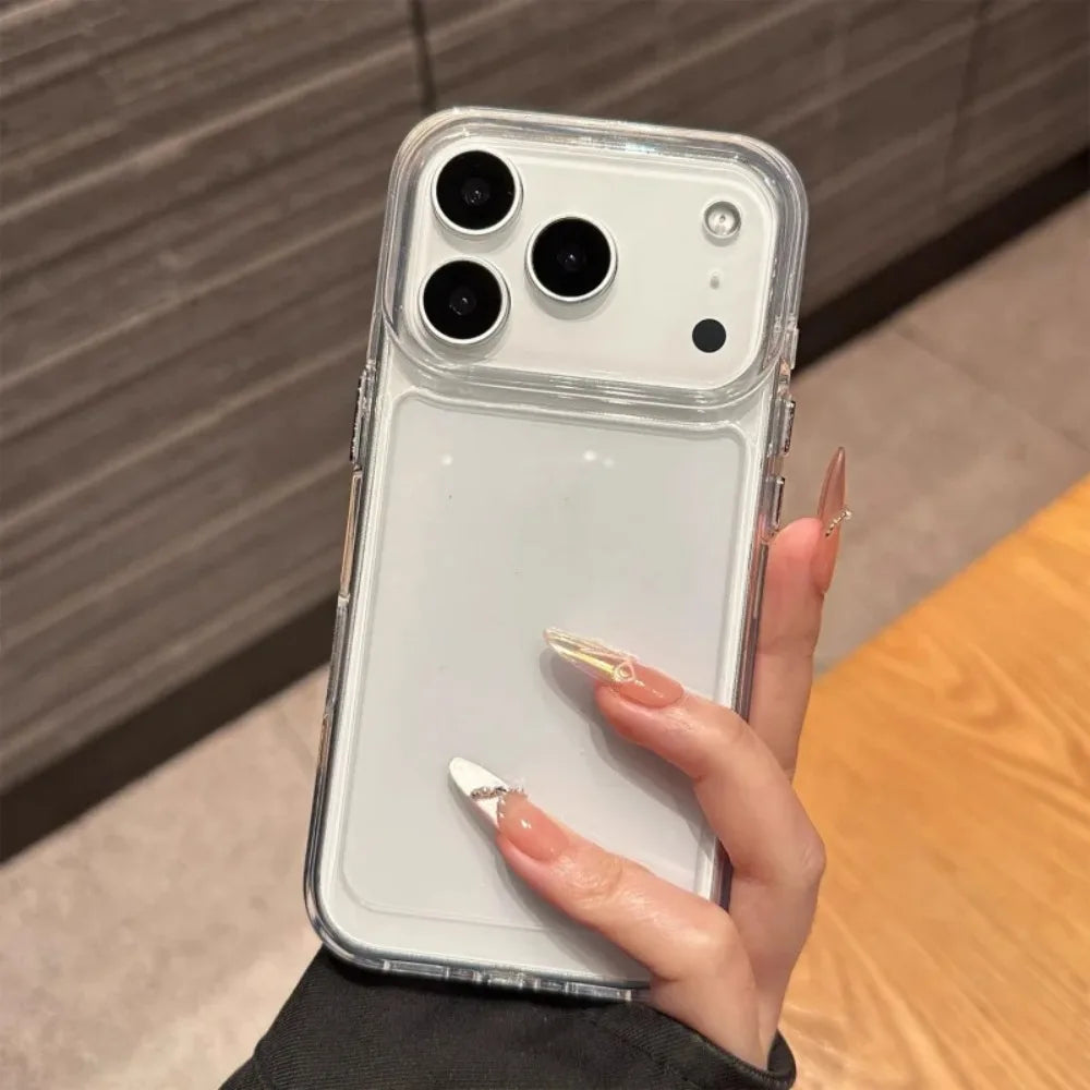 Original Clear Silicone Phone Case For iPhone 18 17 16 15 14 13 12 11 Pro Max Plus Transparent Shockproof Protector Back Cover