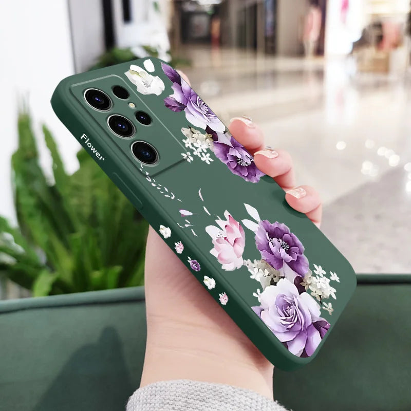 Beautiful Peony Phone Case For Samsung Galaxy S25FE S24 S23 S22 S21 S20 S10 S10E Ultra Plus FE Note 20 Ultra 10 Plus Cover