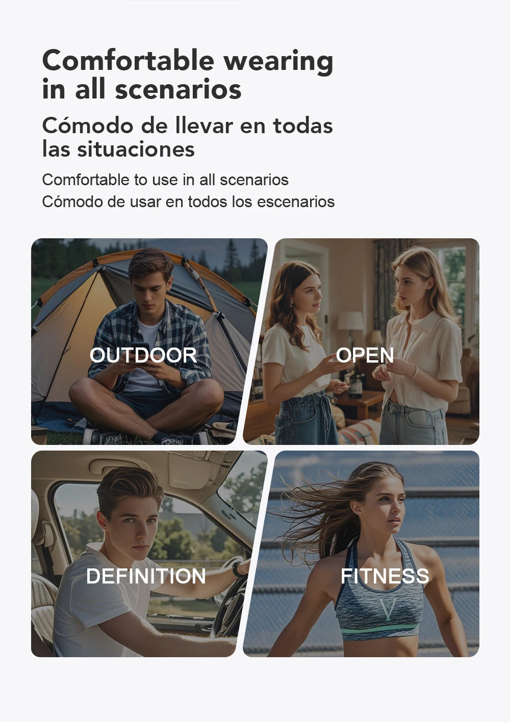 Erazer XT66 Intelligent Translator Earphone Wireless Headphones Bluetooth Earbuds Real-time Translate Equalizer APP Built-in Mic