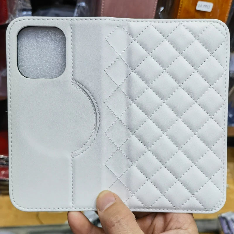 For Magsafe Wallet Leather Flip Case For iPhone 12 13 14 15 16 Pro Max mini Magnetic Wireless Charging Book Folio Cover
