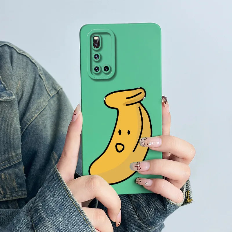 For Vivo V19 Phone Case vivoV19 Back Cover Soft Silicone Sweet Painted Cartoon Shell Capa Lovely Printed Protective Coque Cases