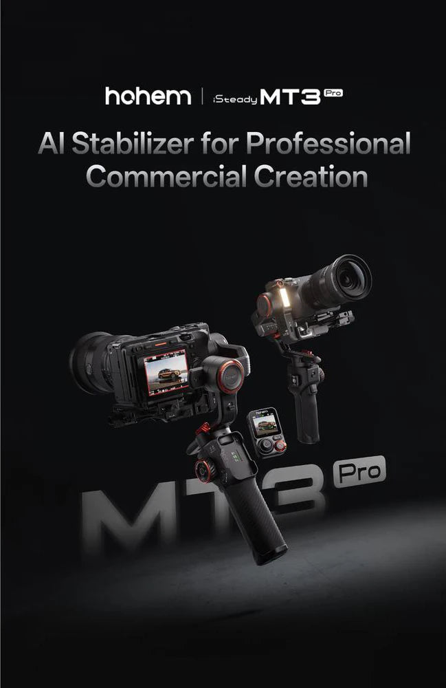 Hohem iSteady MT3 Pro AI Camera Gimbal Stabilizer 2.5KG Payload with CCT RGB Fill Light Touch Screen for DSLM/Phone/Action Cam