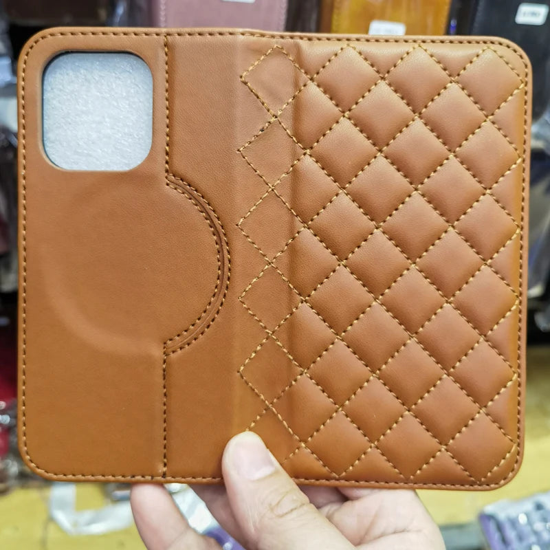For Magsafe Wallet Leather Flip Case For iPhone 12 13 14 15 16 Pro Max mini Magnetic Wireless Charging Book Folio Cover