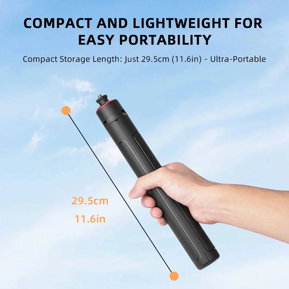 Flymile Tripod Selfie Stick Vlog Handle for DJI Pocket 3/Action 5 Pro/Insta360 X5/Gopro Accessories 62.99/55.1in Extendable