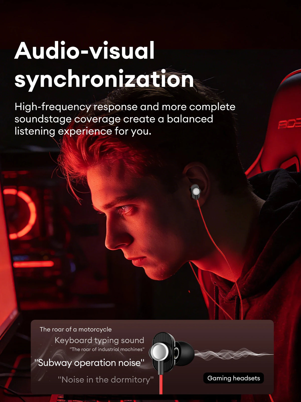 NEW Lenovo YF46 Wired Headphones In-Ear Gaming Earphones 3.5mm/Type-C Lightweight Earbuds With Mic For Mobile Phones Computers
