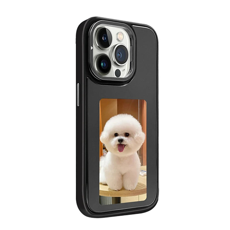 NFC Smart Phone Case DIY Screen 4 Colors Display for Apple Phone Iphone 15/14/13 Pro Max 3.7 Inch Wireless Image Transmission