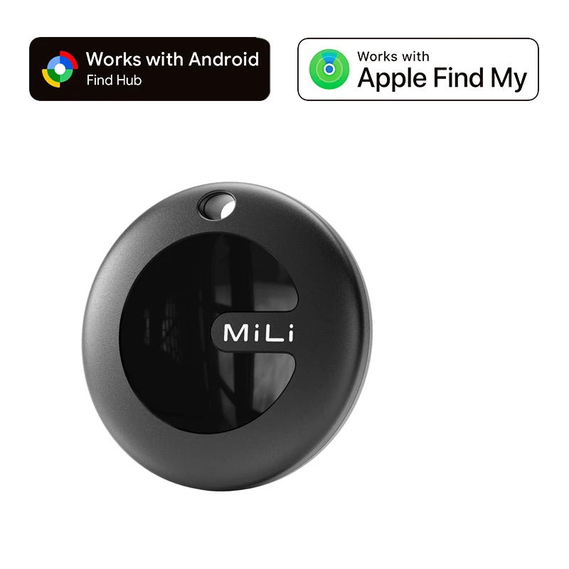 Dual System MiLi MiTag Smart Location Tag Bluetooth GPS Tracker Locator Keys Finder Works With Apple Find My & Google Find Hub