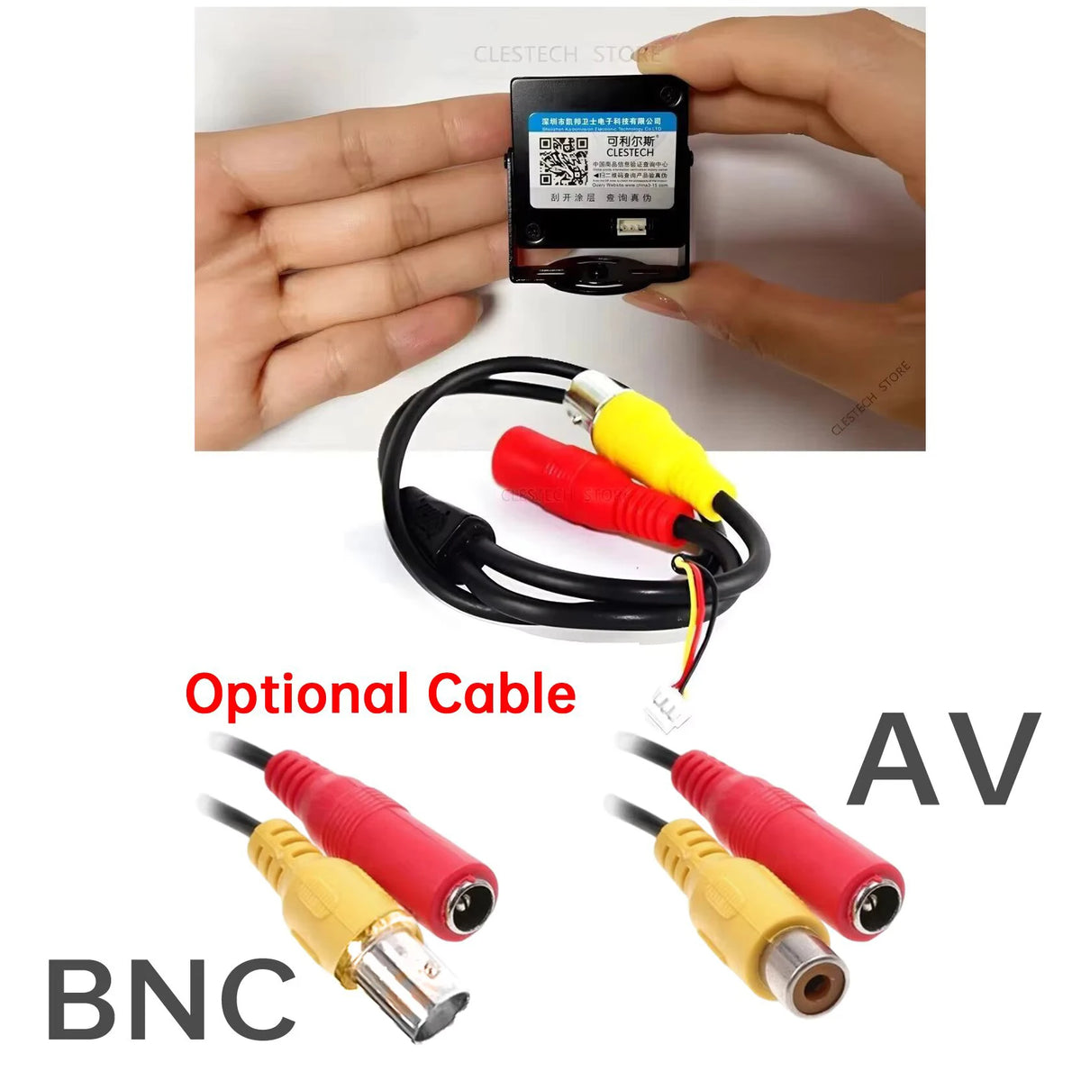 2.8mm/8mm/16mm Lens Super Small Analog HD Mini CCTV CVBS Metal Camera - Compatible TV for Home/Car Overtake with Bracket