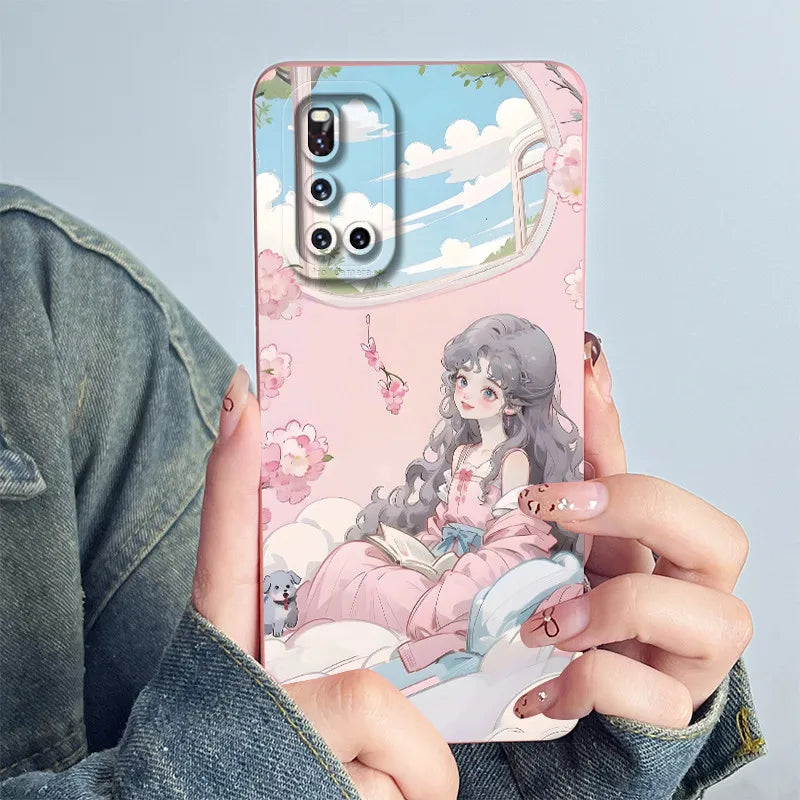 For Vivo V19 Phone Case vivoV19 Back Cover Soft Silicone Sweet Painted Cartoon Shell Capa Lovely Printed Protective Coque Cases