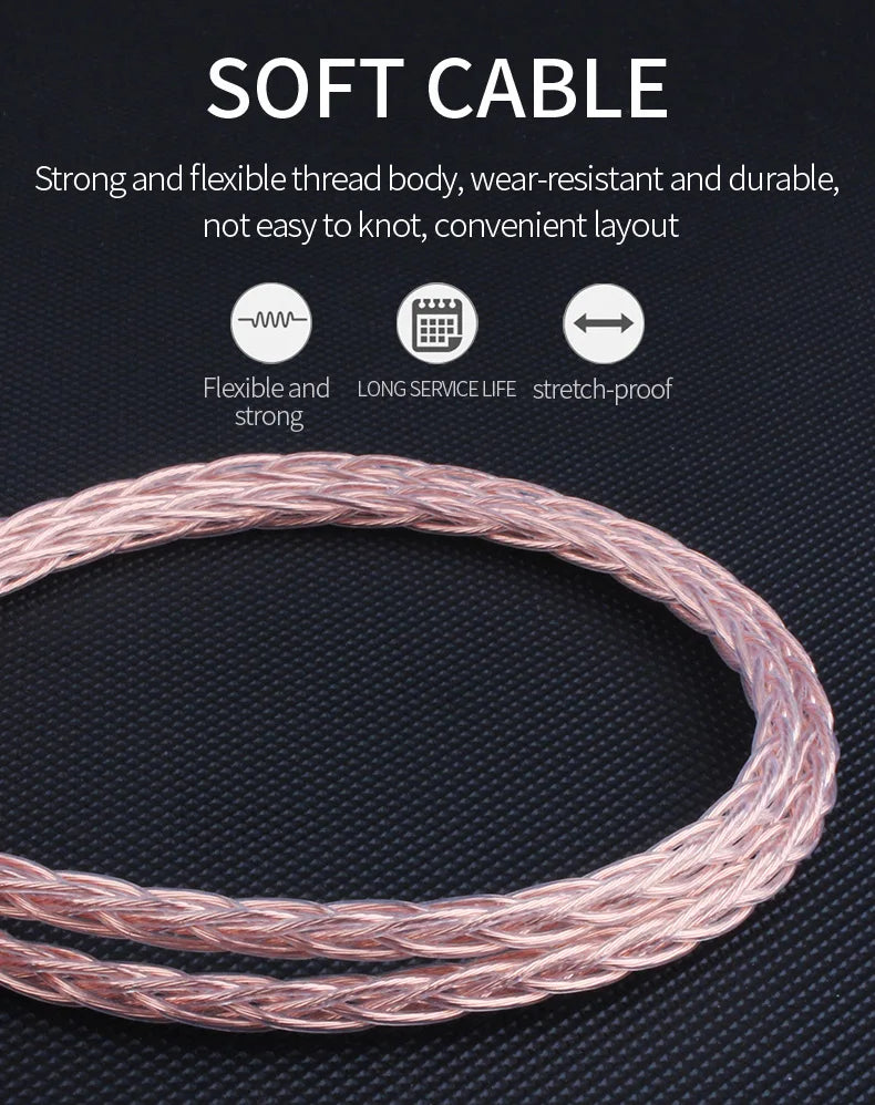 Aux Cable Jack 3.5MM To 3.5MM Audio Cable 7N OCC HIFI 3.5mm Aux Audio Cable Hifi Stereo for Headphone Mobile Phone Speaker TV