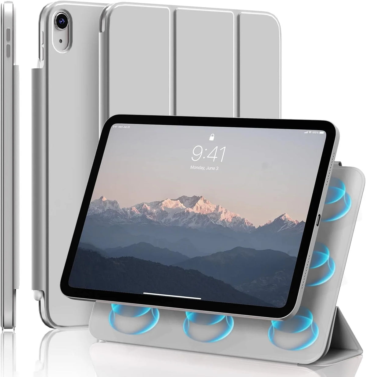 ZOYU for iPad A16 10/11th Ultra-Slim & Light, Strong Magnetic Attachment Case, iPad Pro 11 12.9 Air 4/5th 11/13 Mini 6/7th Cover