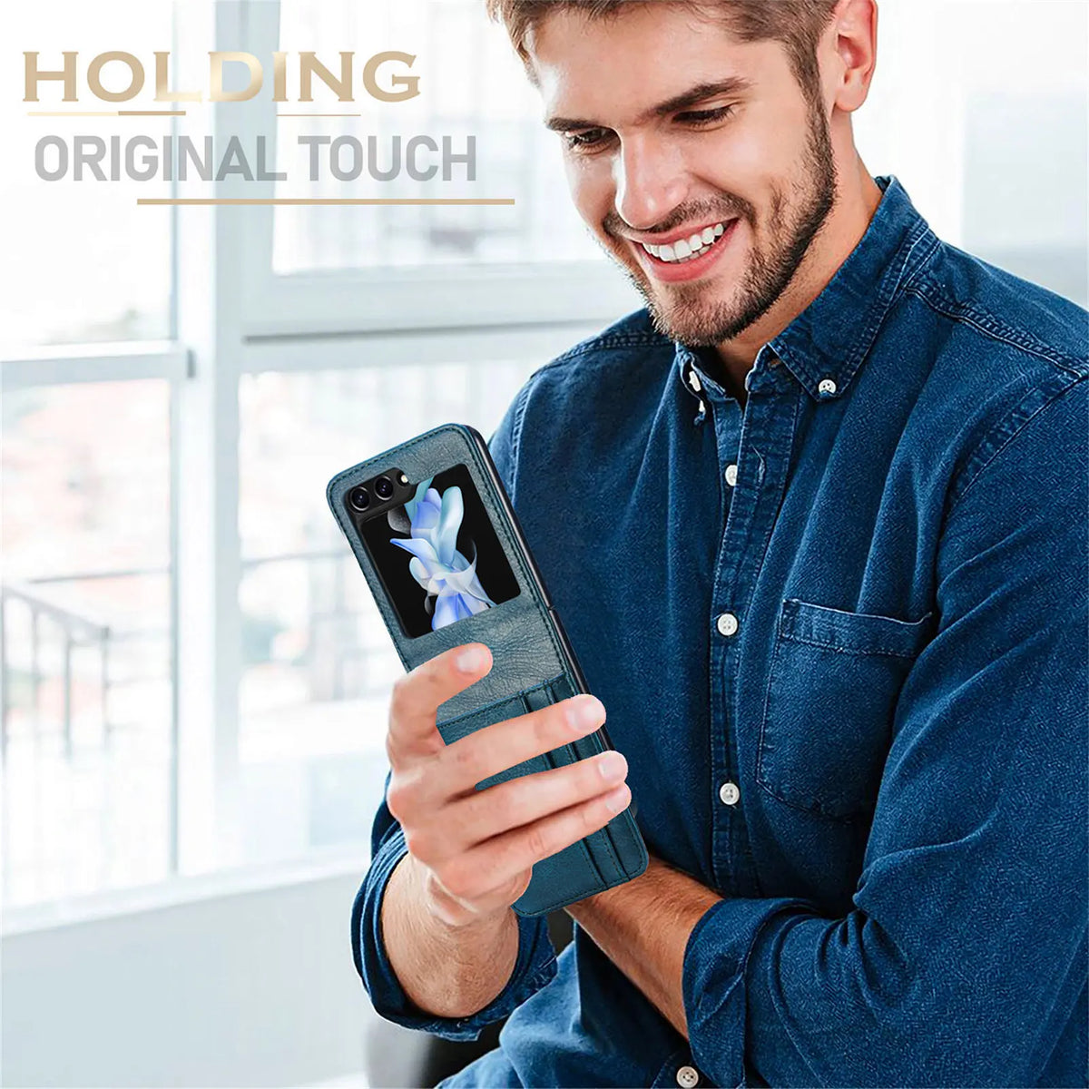 Luxury Card Holder Leather Phone Case For Samsung Galaxy Z Flip 8 7 FE 6 5 4 3 Flip8 Fold Wallet Photo Frame Business Back Cover