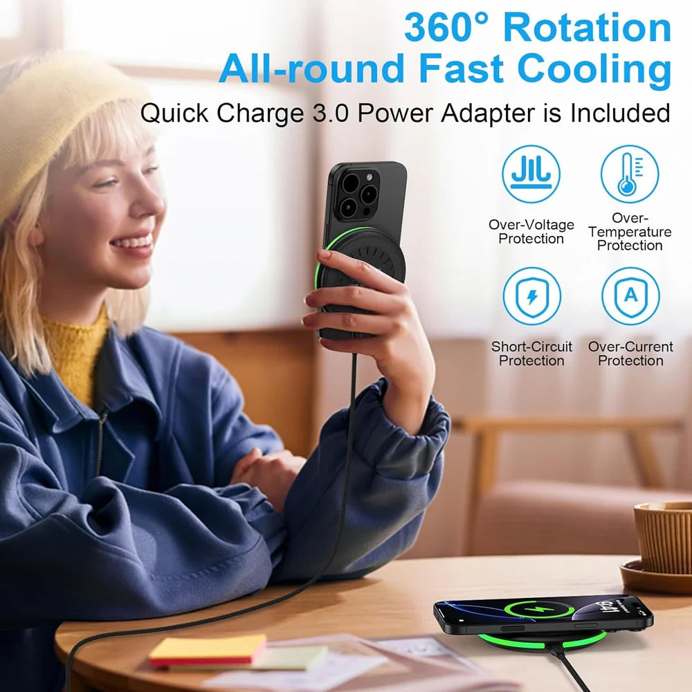 30W Wireless Charger LED Phone Charger Stand Suitable for IPhone17 -12 Pro Max 8 - Fast Charging Base for Xiaomi Samsung S25 26