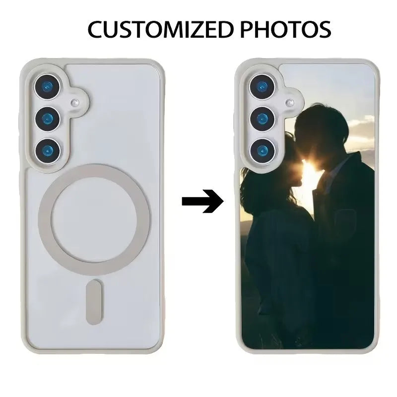 DIY Customized Pouple Photo Phone Case For Samsung Galaxy S26 S25 S24 S23 S22 Ultra Plus FE 5G Color Magsafe Protective Cover