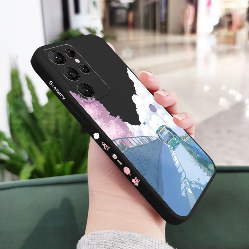 Tranquil Scenery Phone Case For Samsung Galaxy S25 FE S24 S23 S22 S21 S20 Ultra Plus S10 10E Note 20 ultra 10 9 Plus Cover