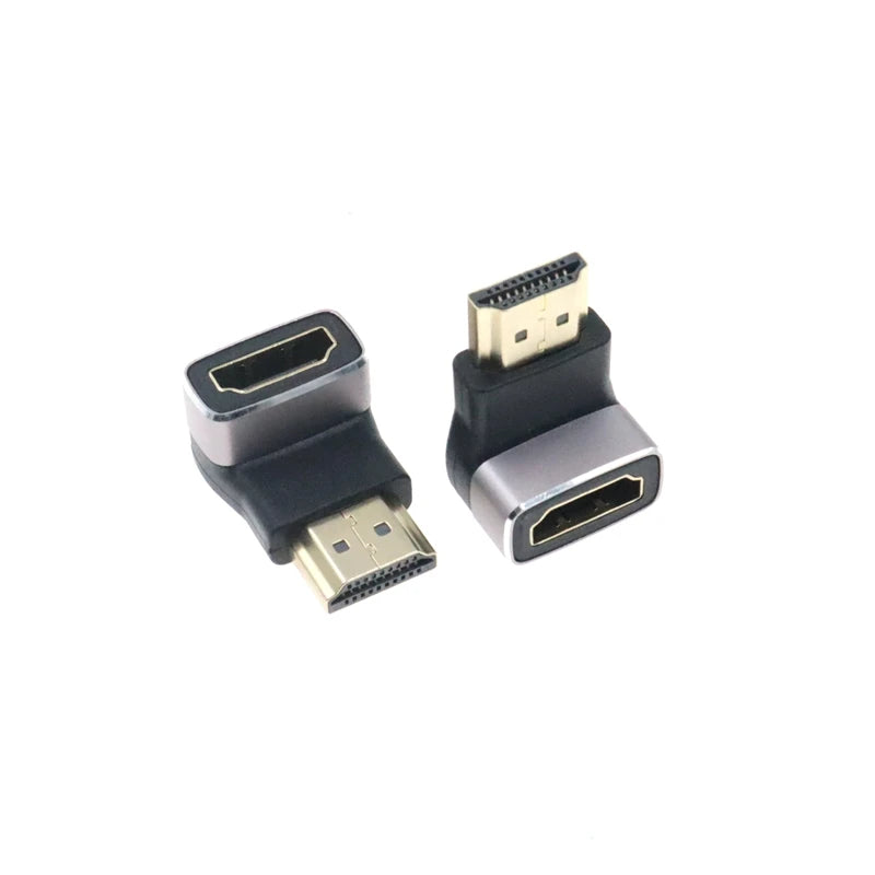 8K Micro Mini HDMI - compatible with 2.1 Connector Adapter 270 90 Degree Male to Female for HDTV PS4 PS5 Laptop 4K HDMI Extender